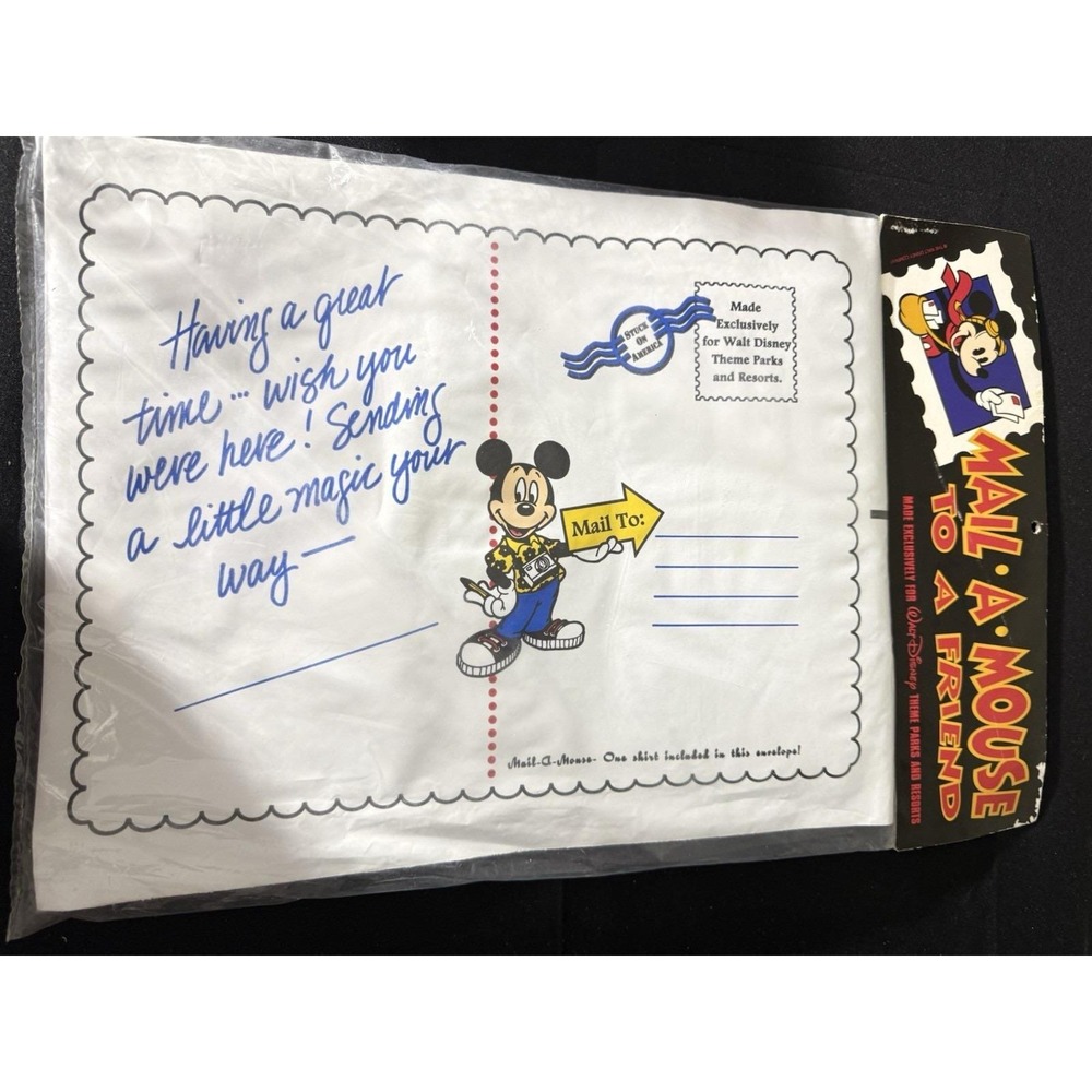Mail A Mouse To A Friend Walt Disney Theme Parks And Resorts Shipping Bag RARE - Picture 2 of 2